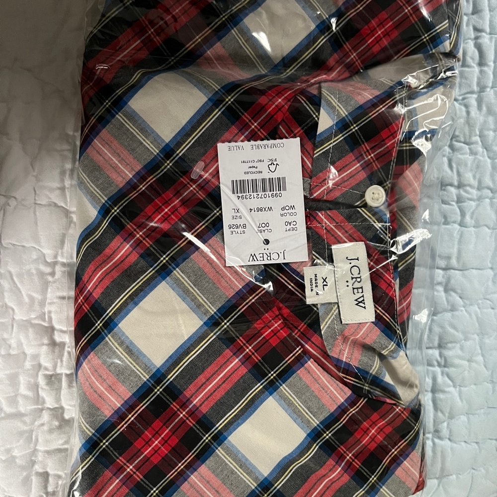 J. Crew Red and Blue Plaid Shirt